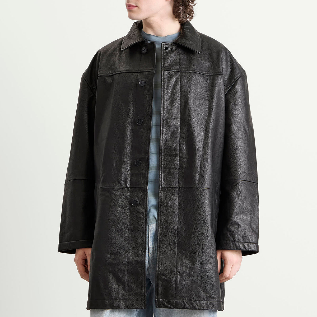Deadwood Bloke Leather Car Coat