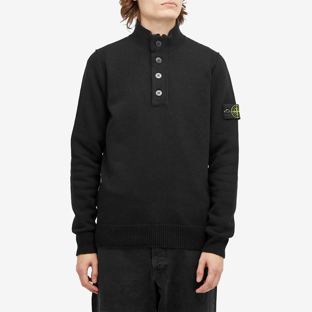Stone Island Lambswool Quarter Button Knit