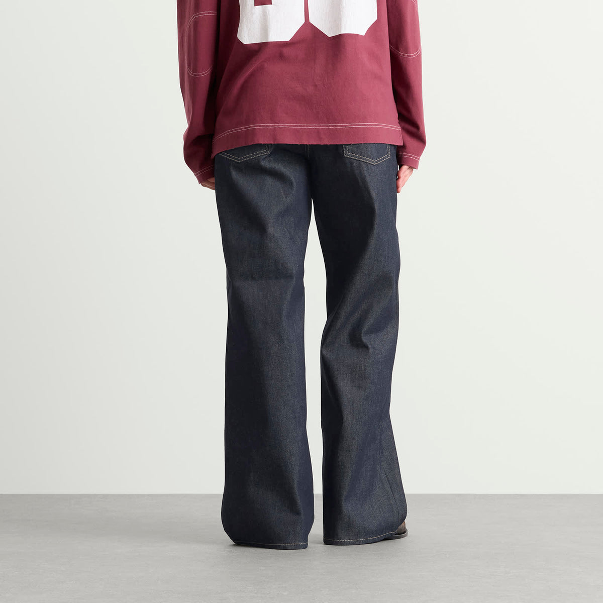 Acne Studios 1981 Raw Denim Wide Leg Jeans