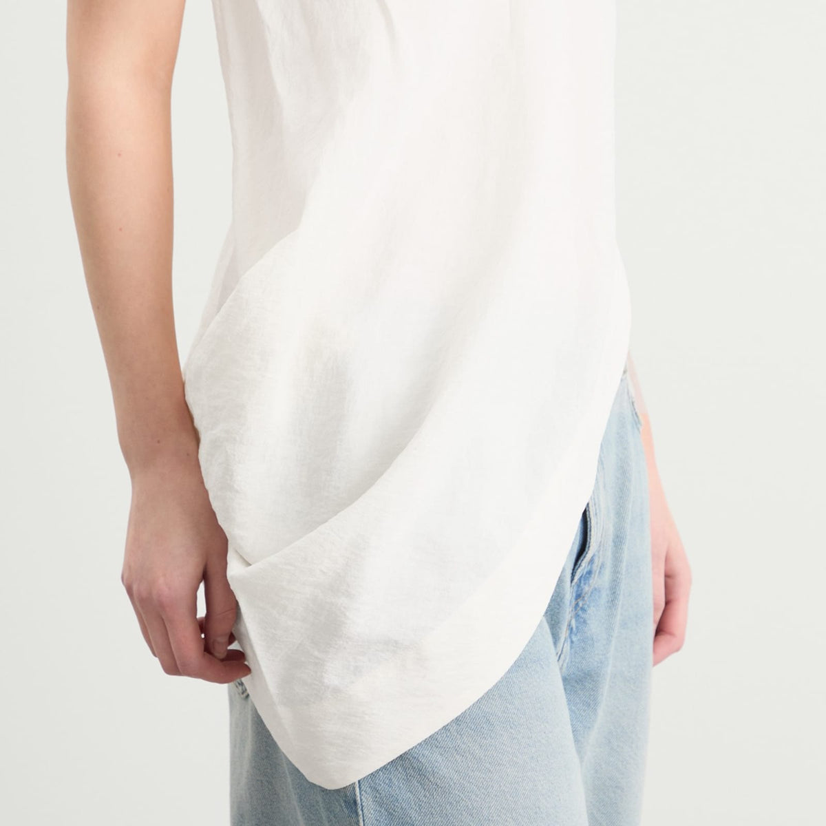 ST. Agni Cloud Asymm Drape Top
