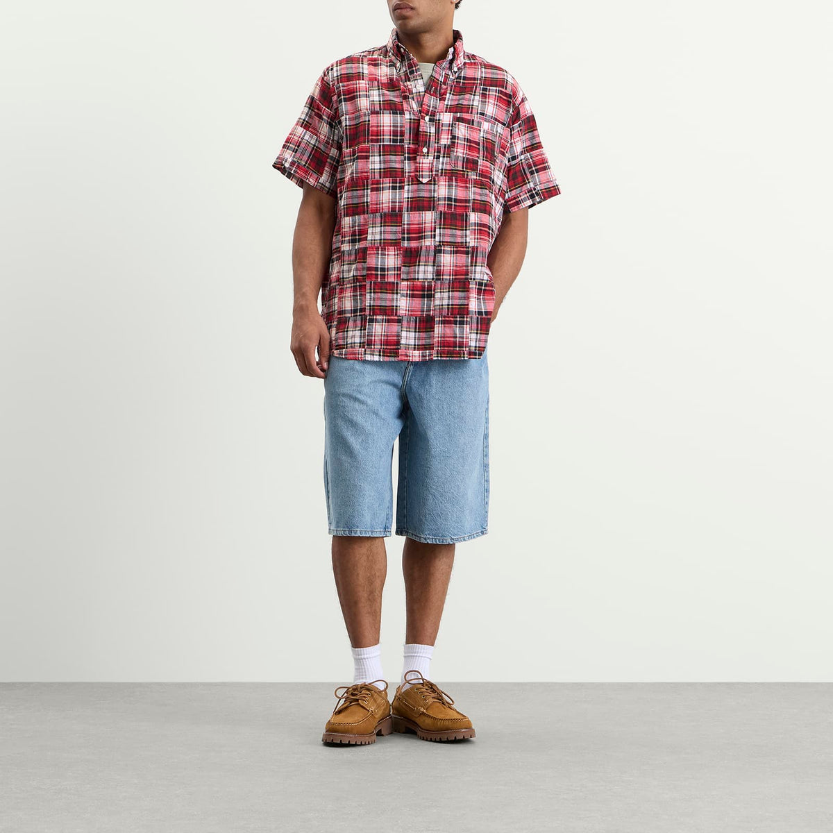Beams Plus Pullover Patchwork Masras Shirt