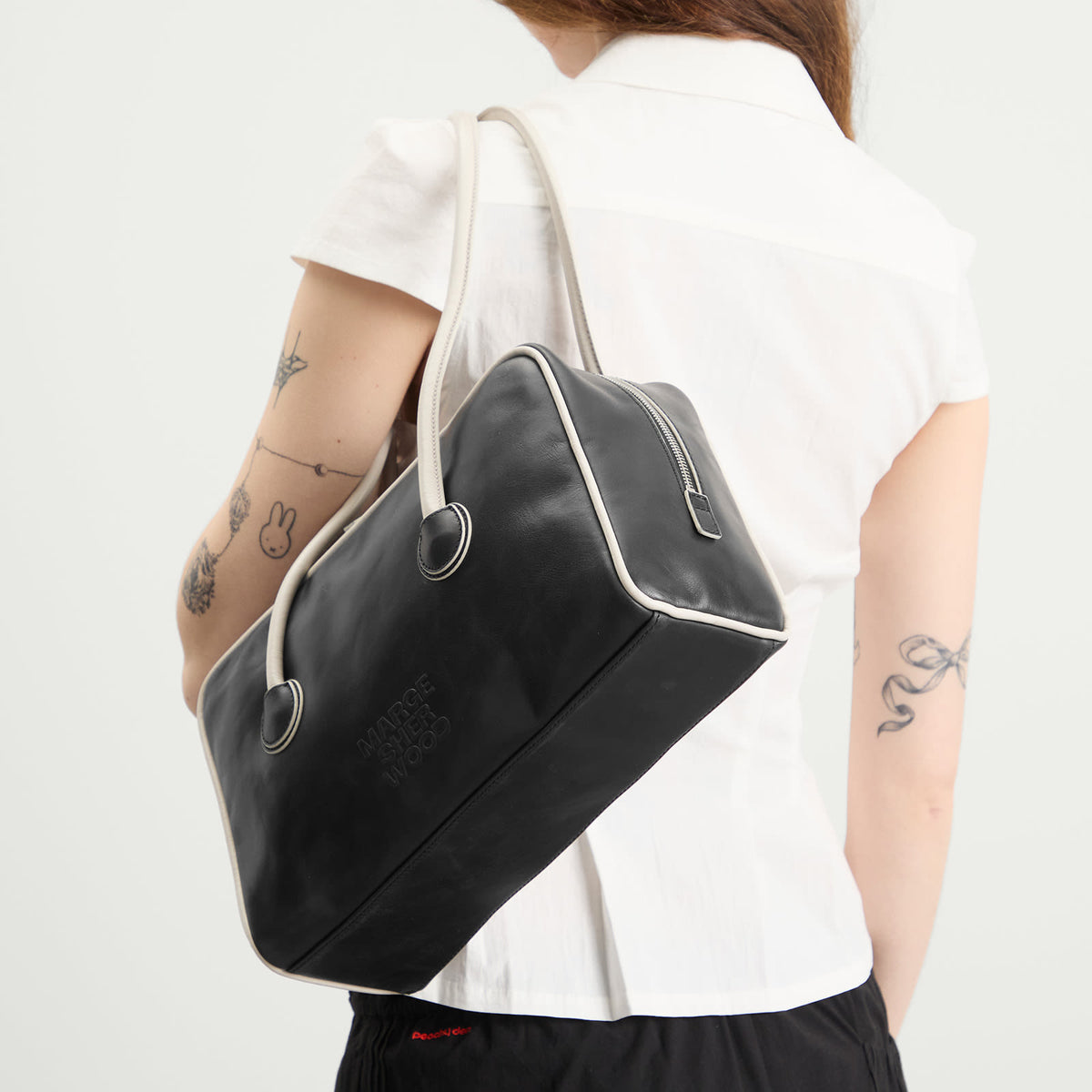 MARGESHERWOOD Soft Piping Boston Bag