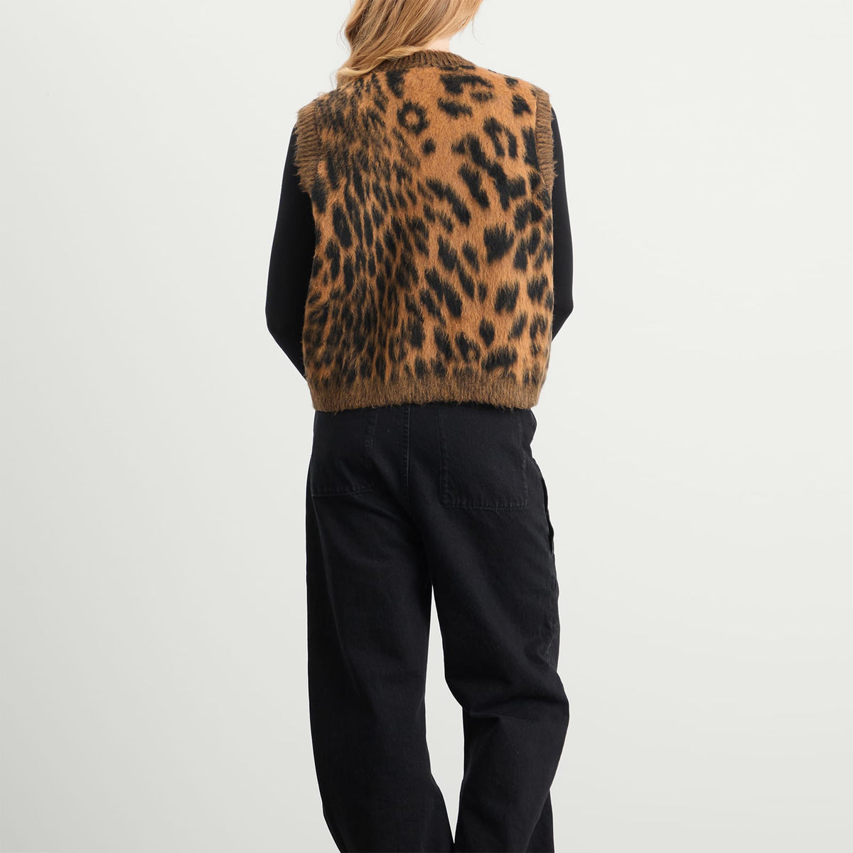 Aries Brushed Leopard Vest