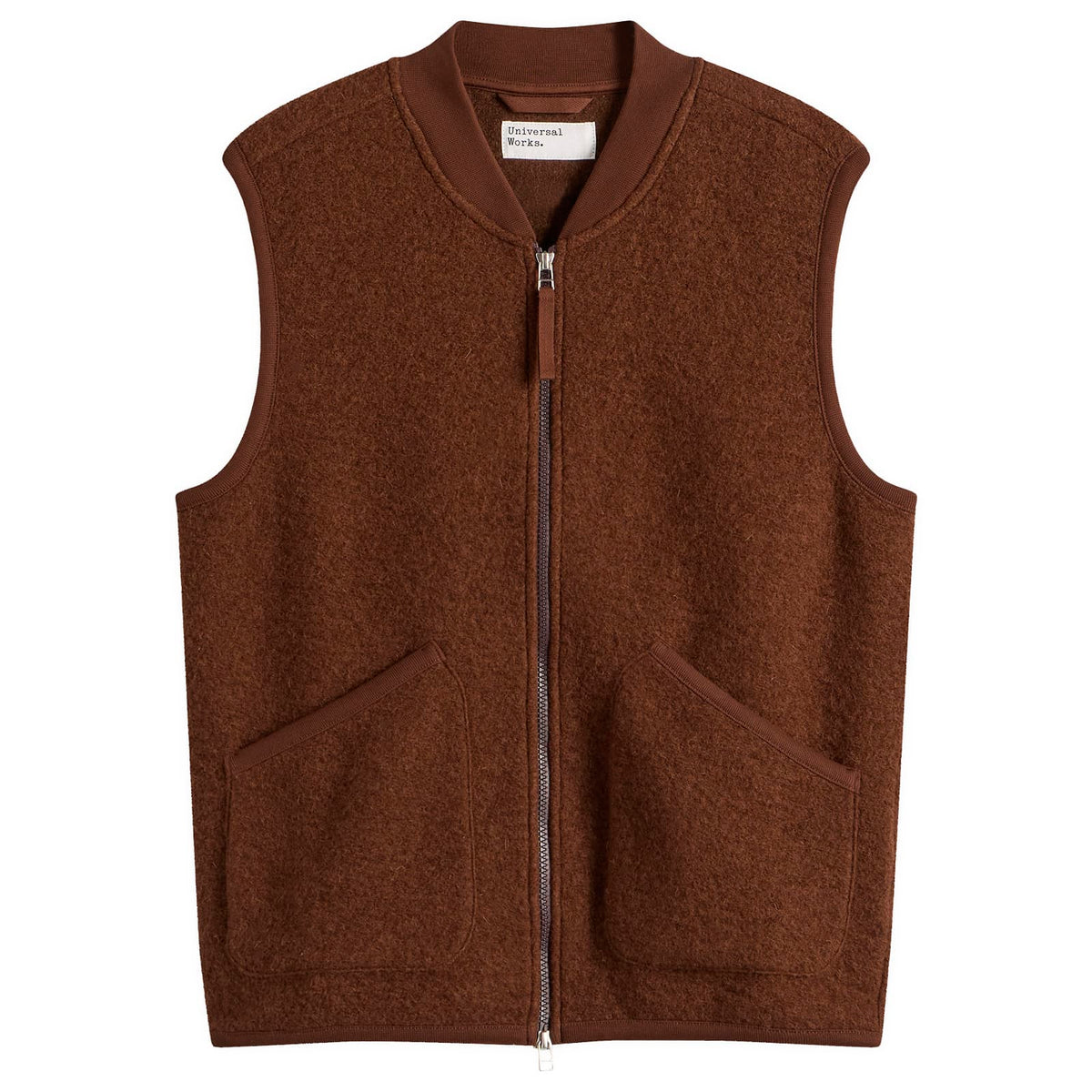 Universal Works Wool Fleece Zip Waistcoat