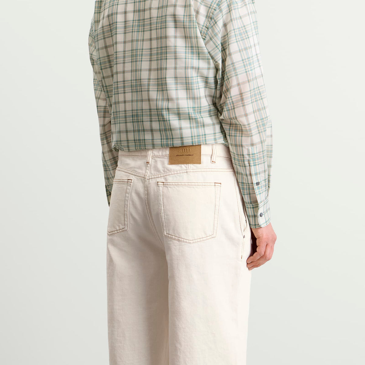 AMI Paris Light Denim Wide Fit Jeans