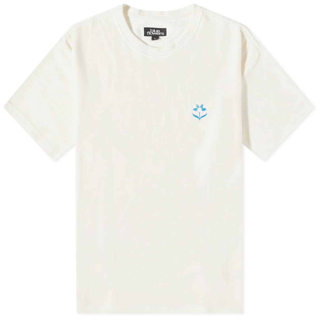 Blue Flowers Velour Logo T-Shirt