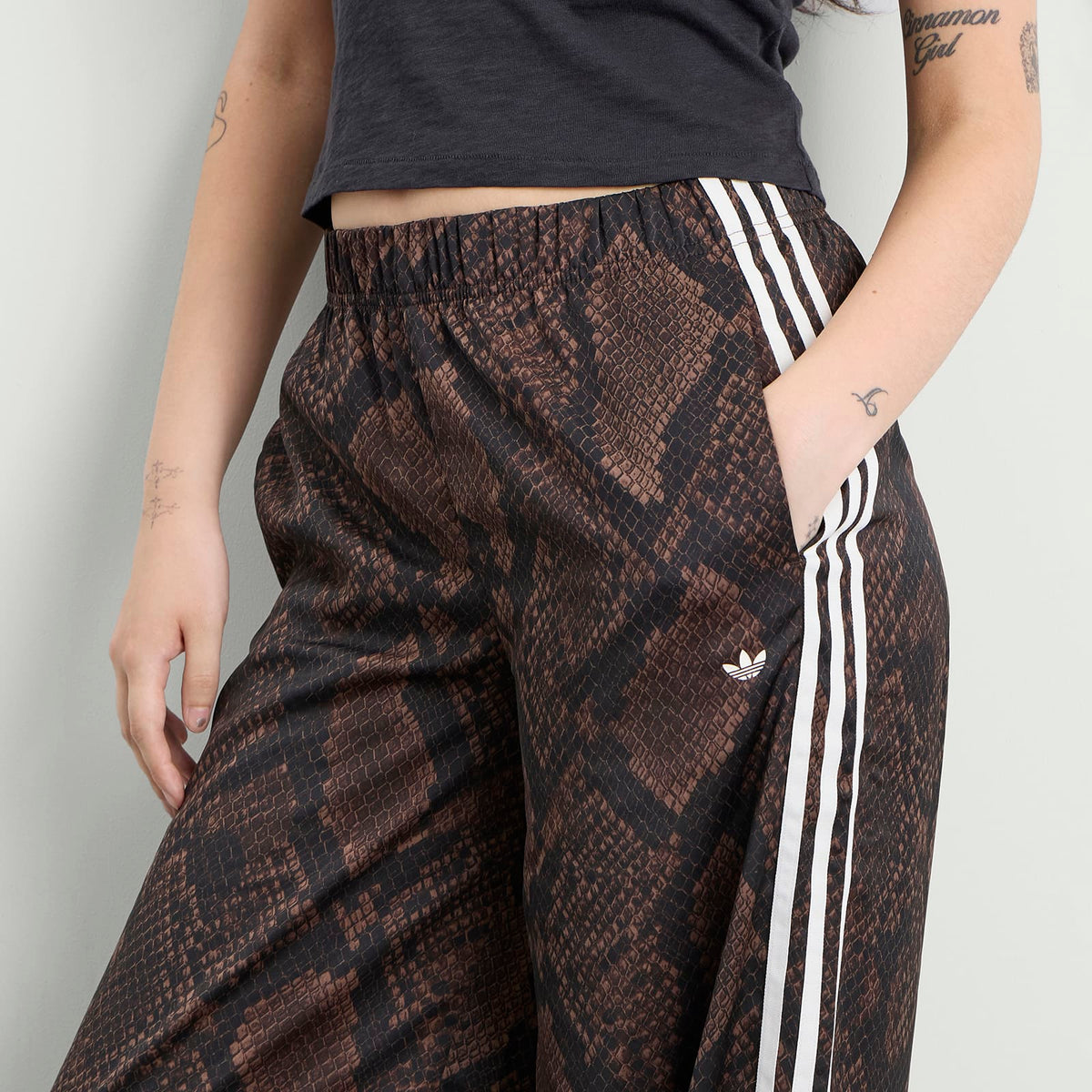 adidas Satin Wide Leg Track Pant