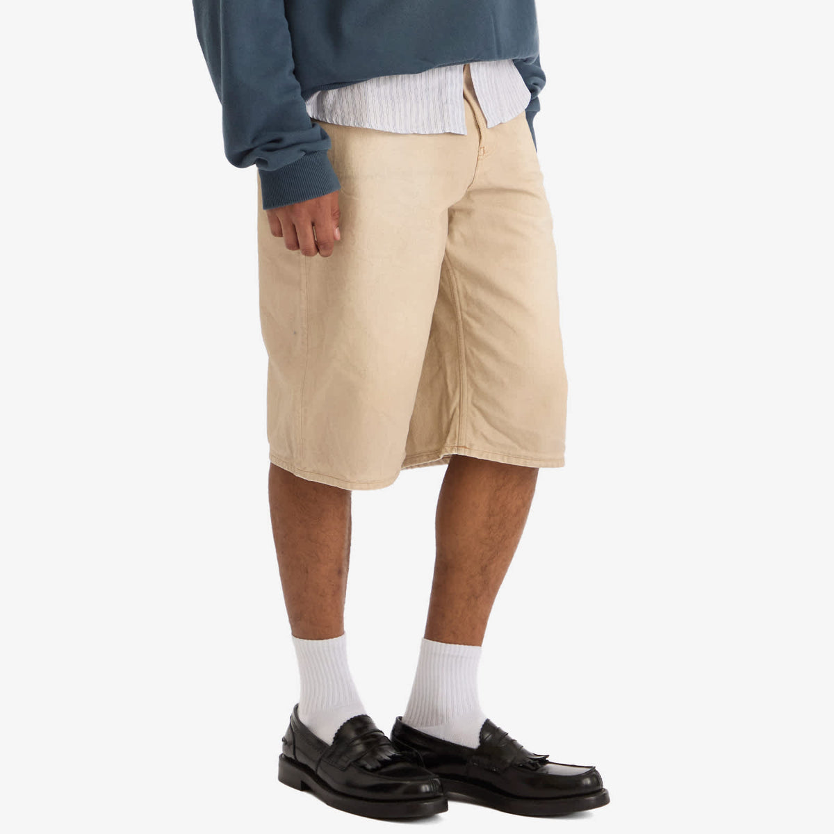 Acne Studios Traffic Sand Wash Denim Shorts