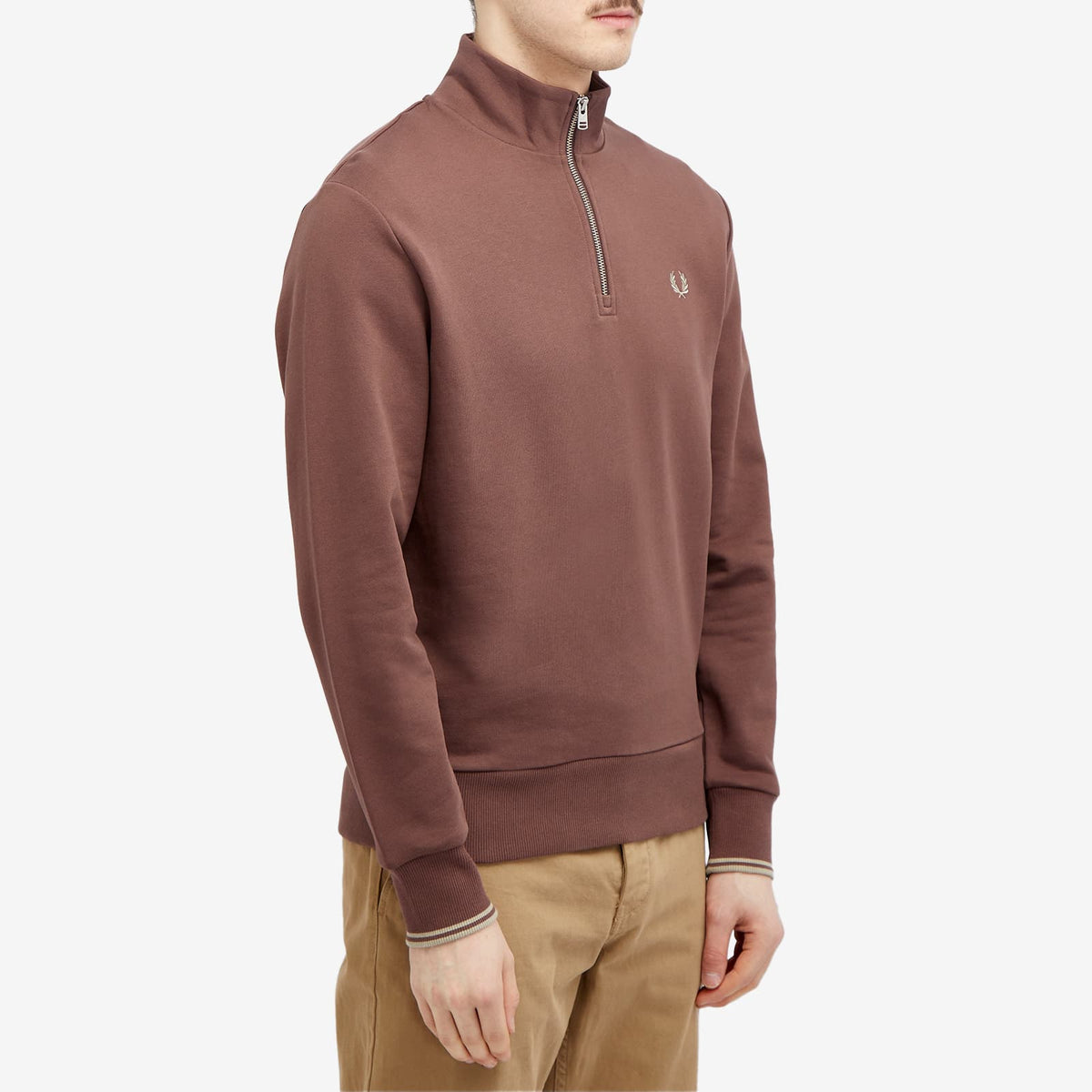 Fred Perry Half Zip Crew Sweater