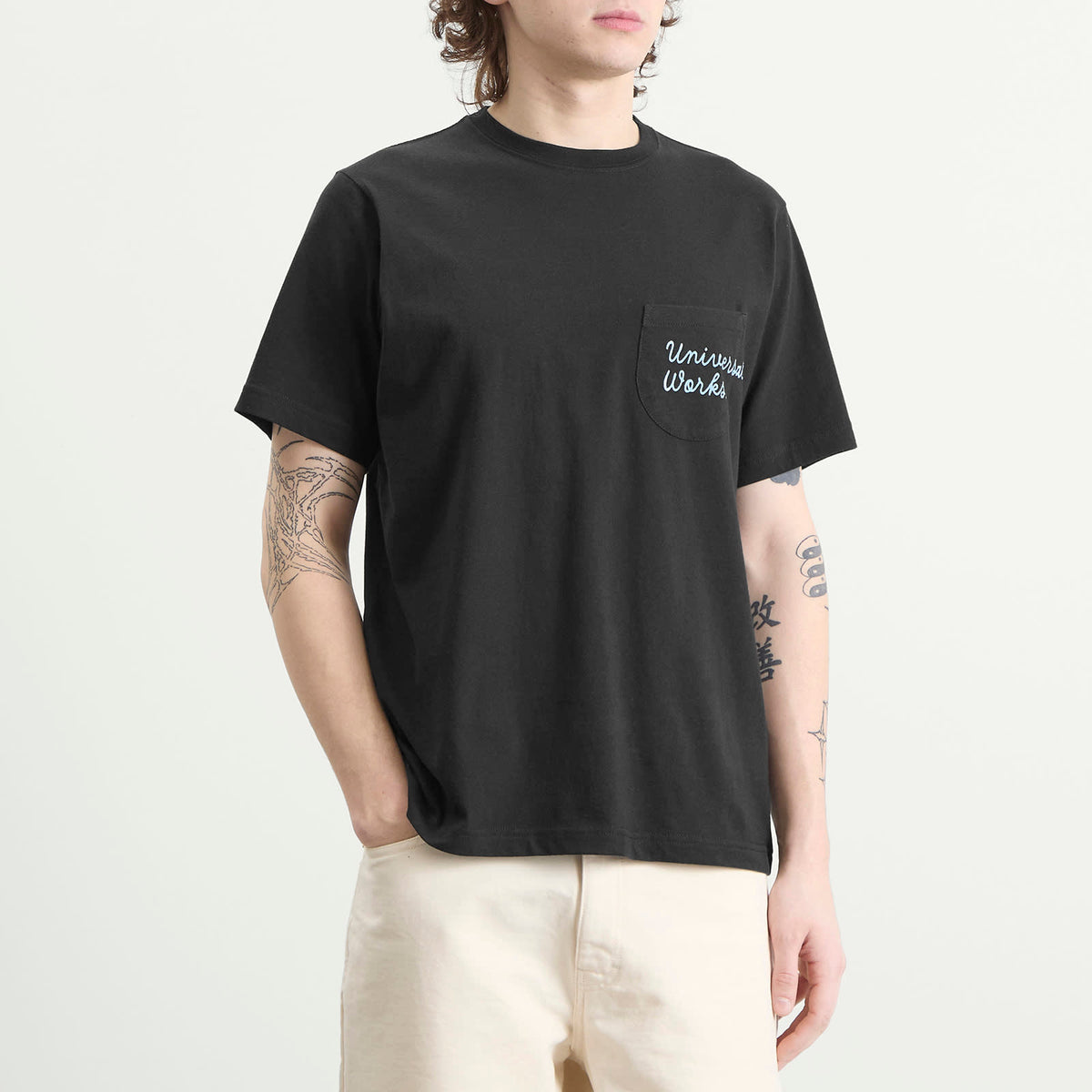 Universal Works Script Logo Pocket T-shirt