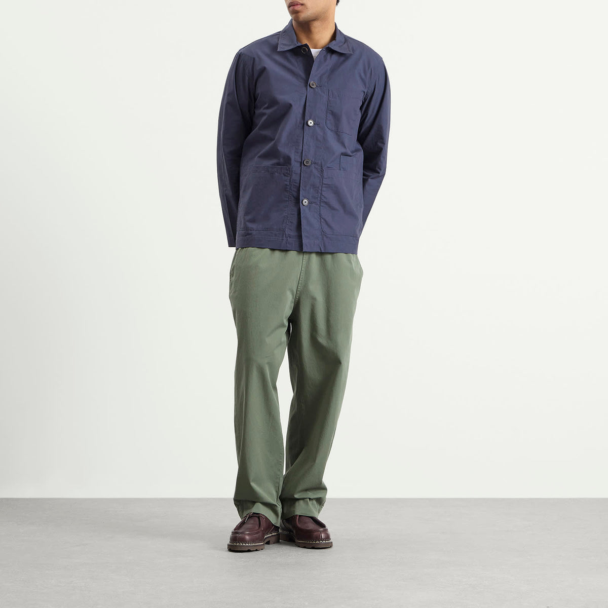 Universal Works Peached Poplin Bakers Overshirt