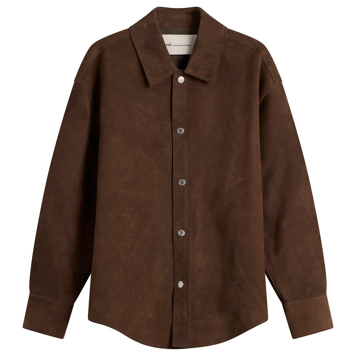 AMI Paris Suede Buttoned Overshirt