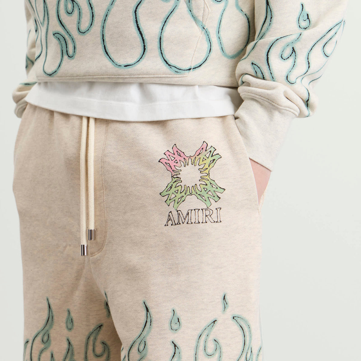Amiri MA Quad Flames Sweatshort