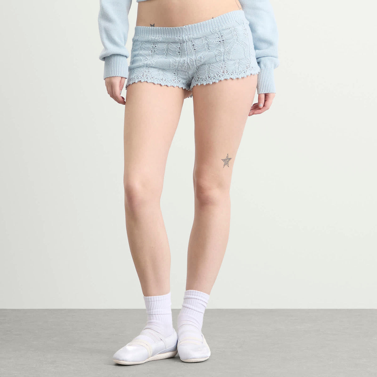 My Mum Made It Lace Knit Shorts