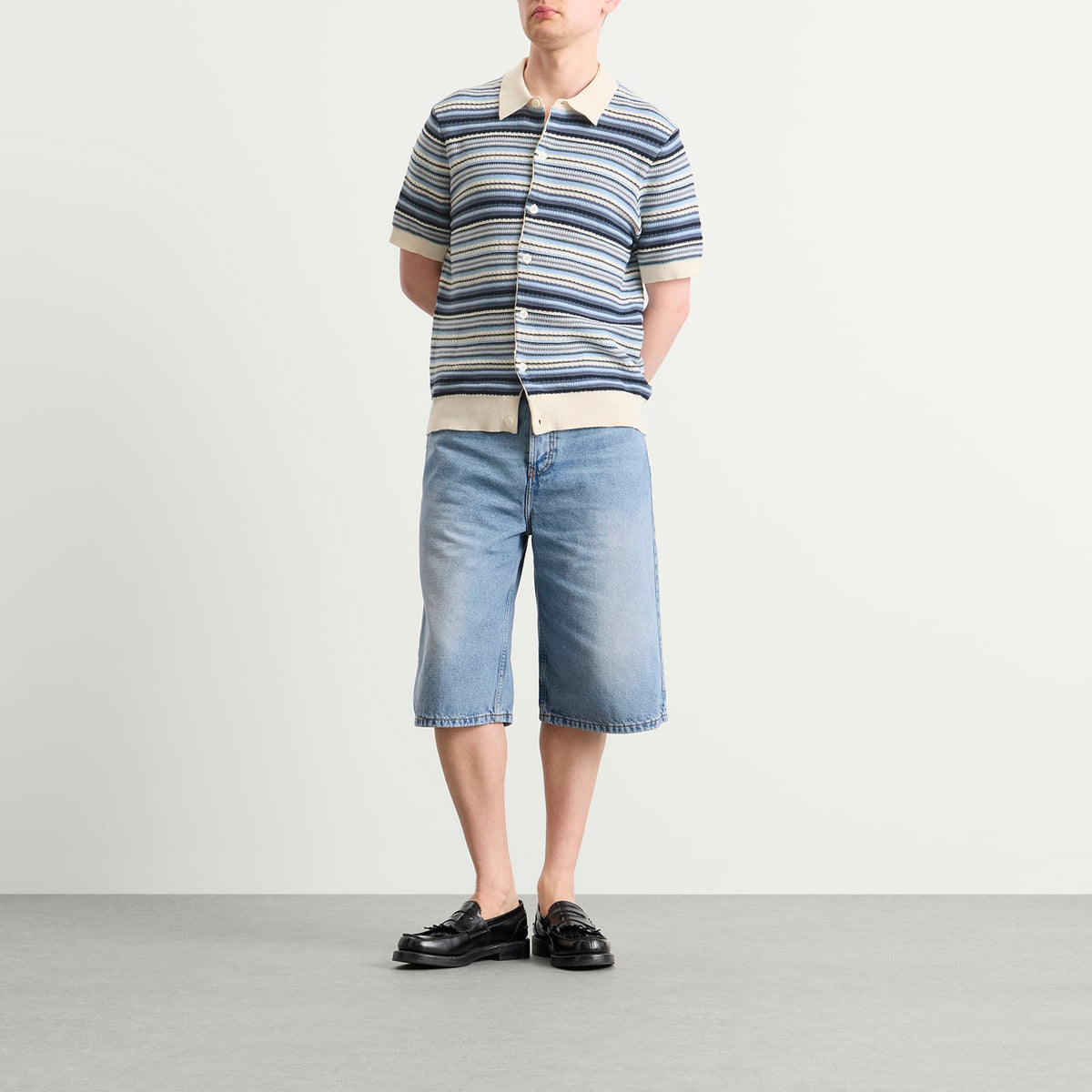 NN07 Nolan Stripe Polo Cardigan