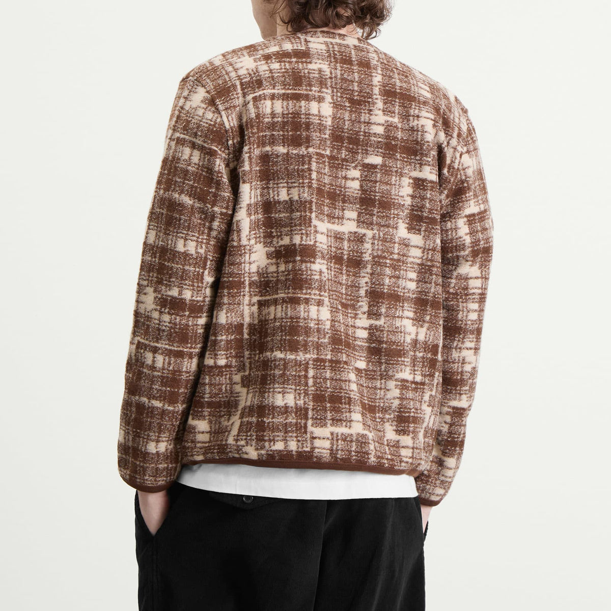 Universal Works Patch Check Fleece Cardigan