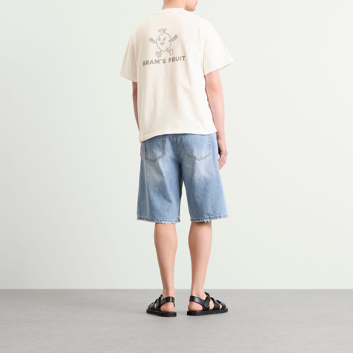 Bram's Fruit Distressed Big Lemon Outline T-Shirt