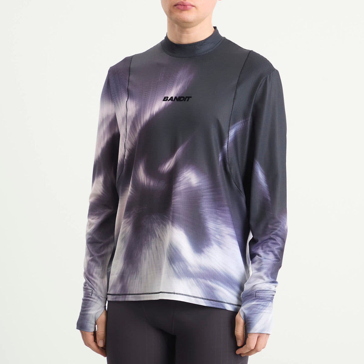 Bandit Men's Aura Grid Mockneck Long Sleeve