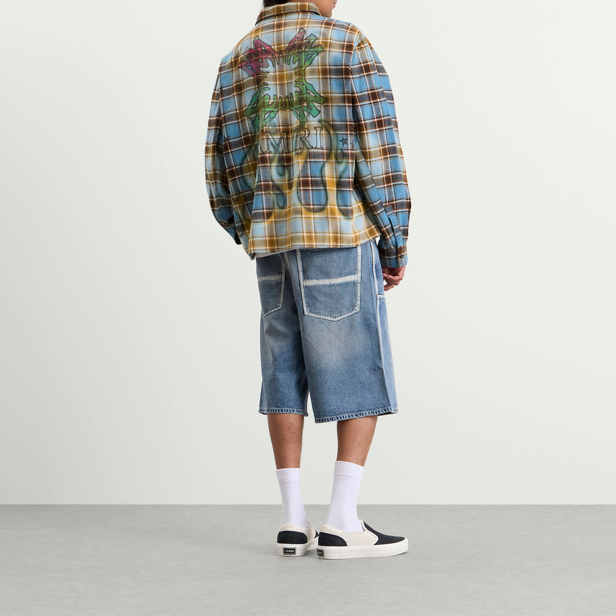 Amiri MA Quad Flames Flannel Shirt