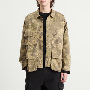Brain Dead Twill Military Shirt Jacket Leaf Camo – END.