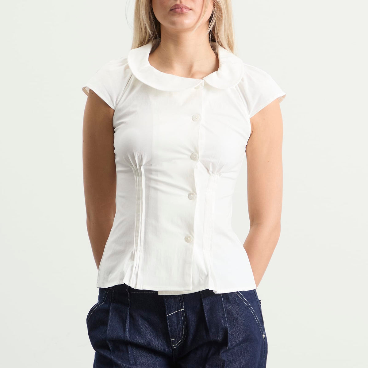 Peachy Den Missy Asymmetric Blouse