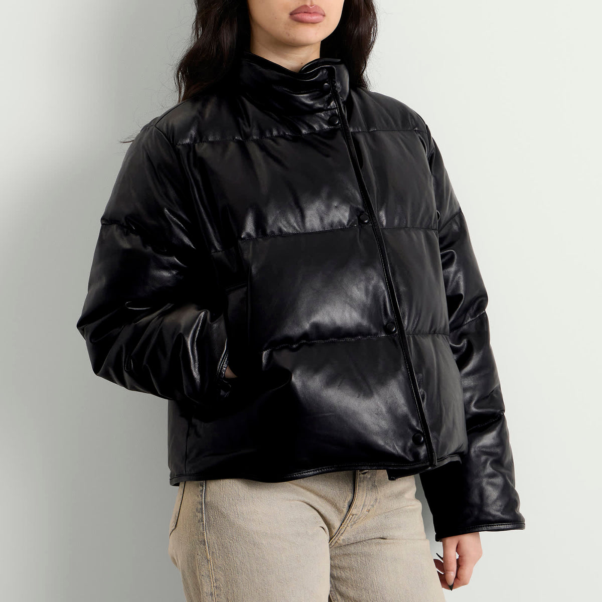 Nothing Written Lambskin Leather Puffer