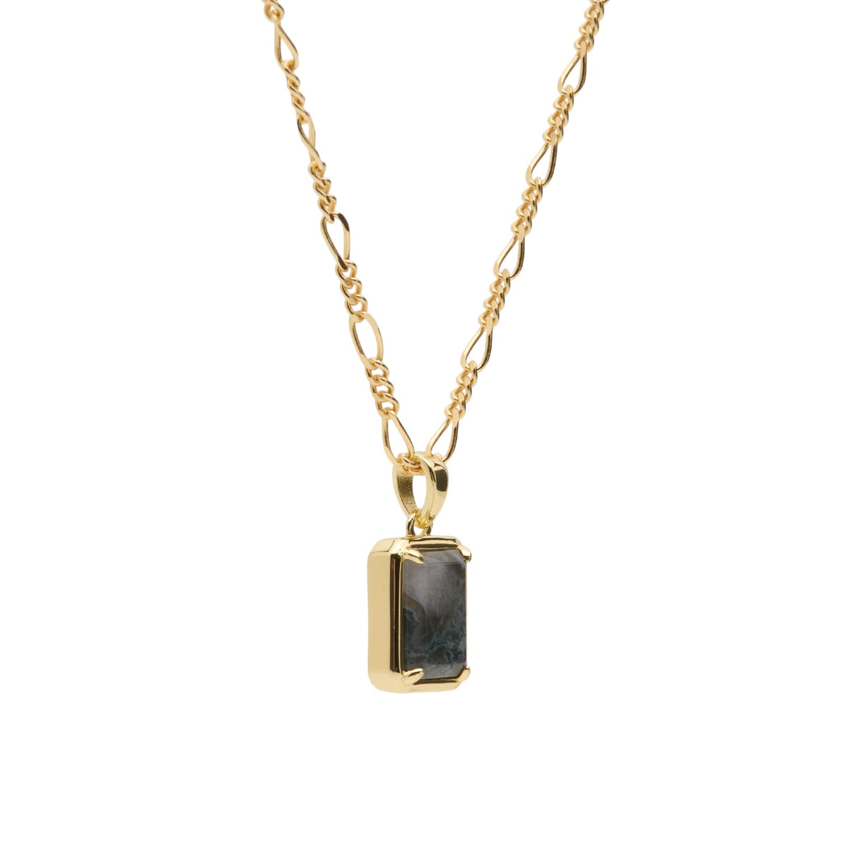 Serge DeNimes Moss Agate Necklace
