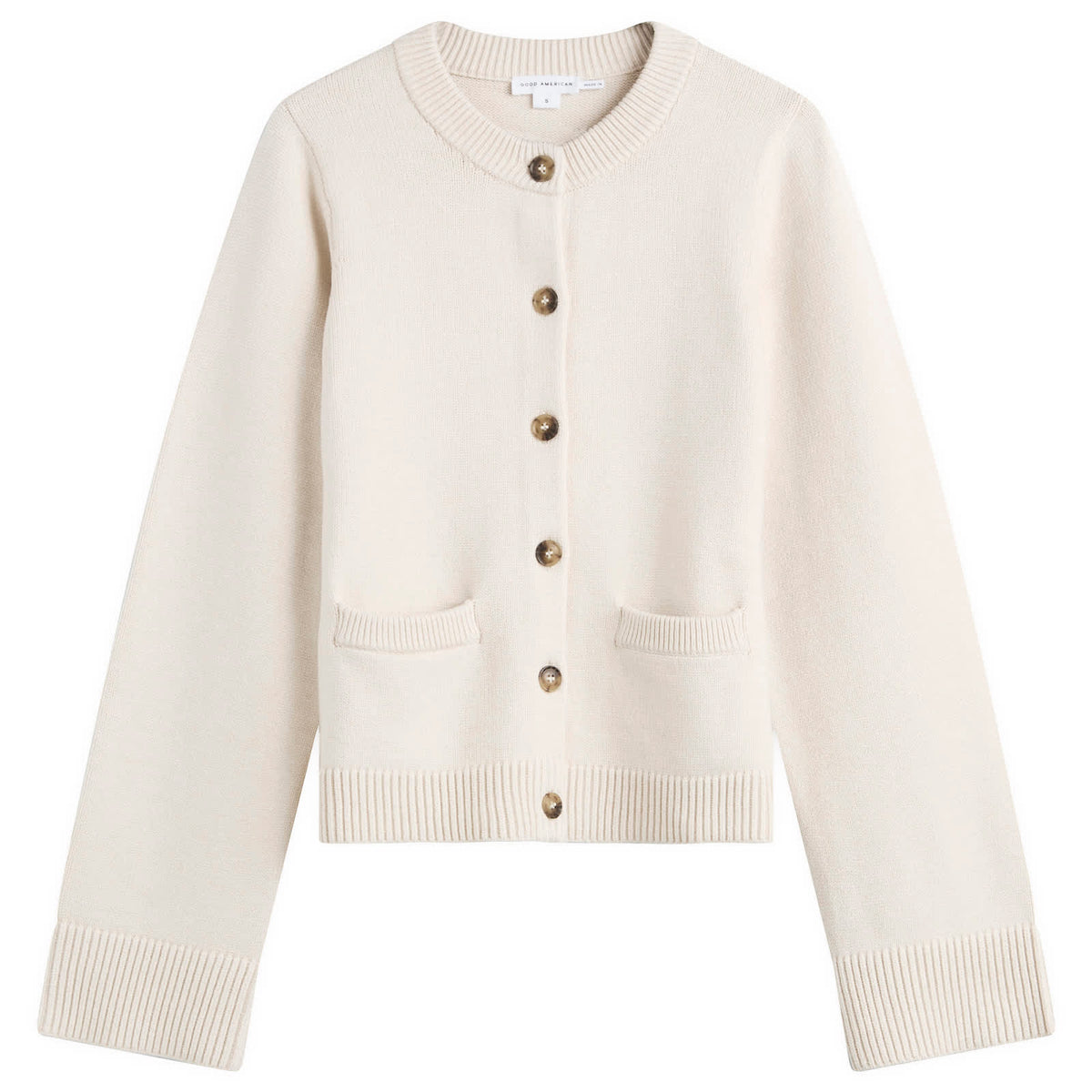 Good American Button Front Knit Cardigan