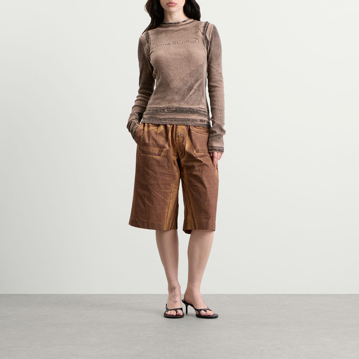 Acne Studios Elga Print Long Sleeve Top
