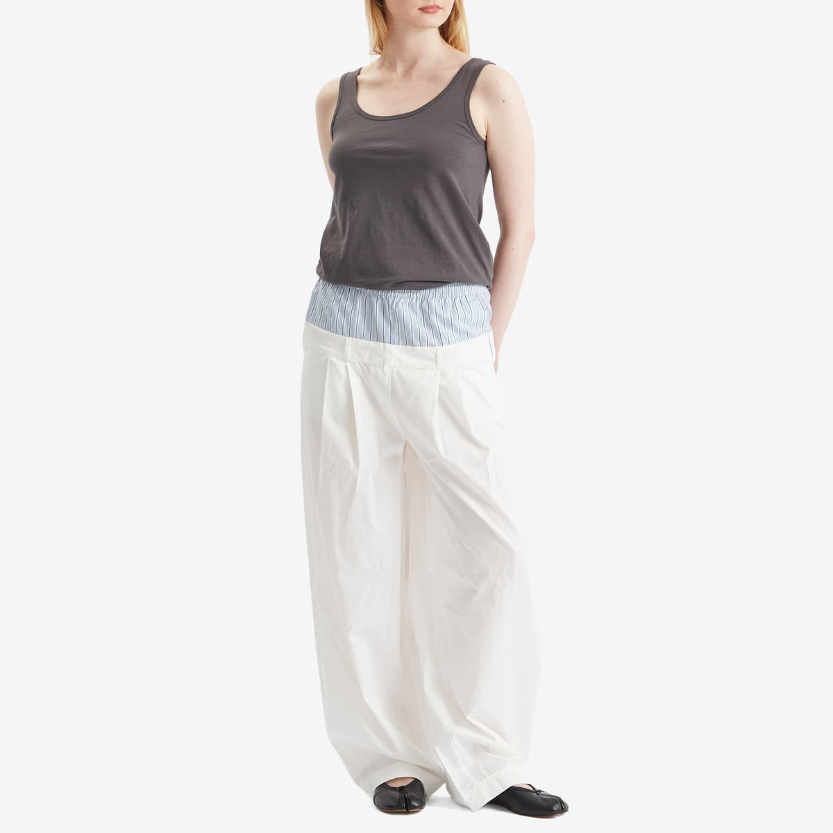 STEL Layered Wide Barrow Leg Trousers