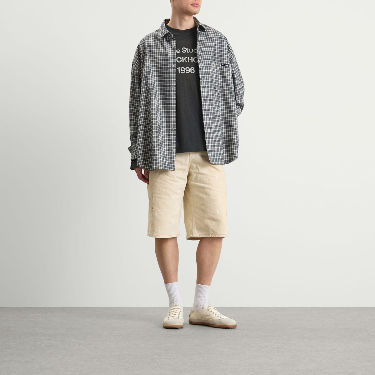 Acne Studios Judda White Trafalgar Denim Shorts