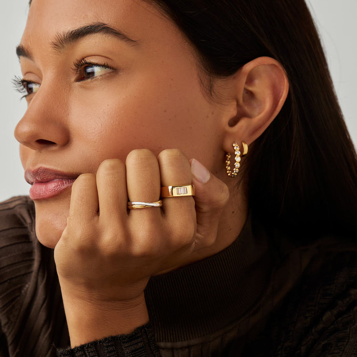 Missoma x Lucy Williams Triple Stone Chunky Ring