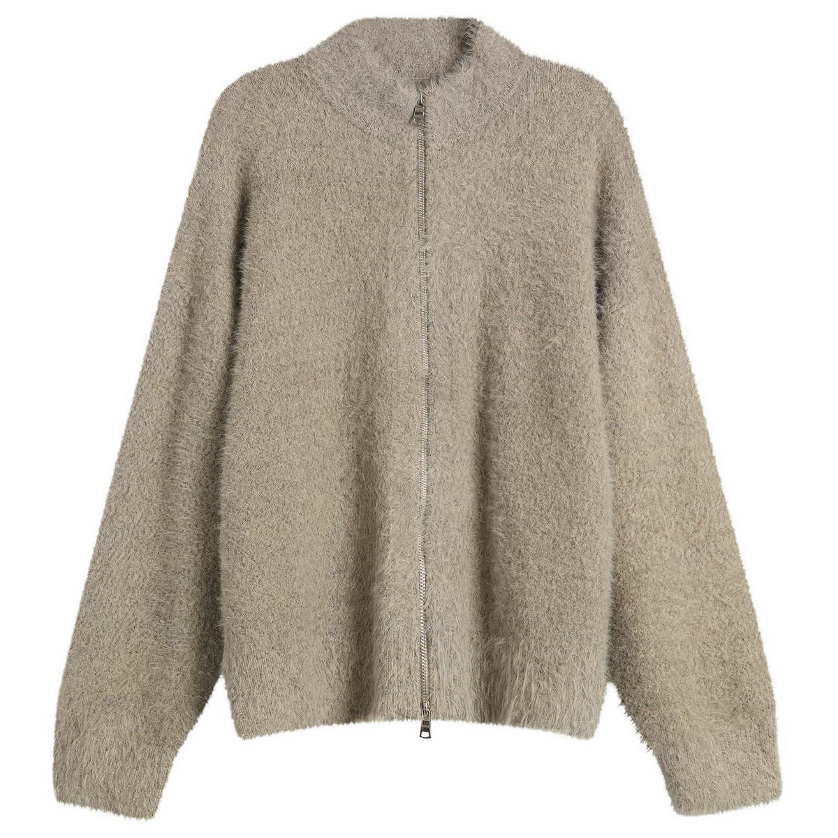 MKI Faux Alpaca Knit Track Jacket