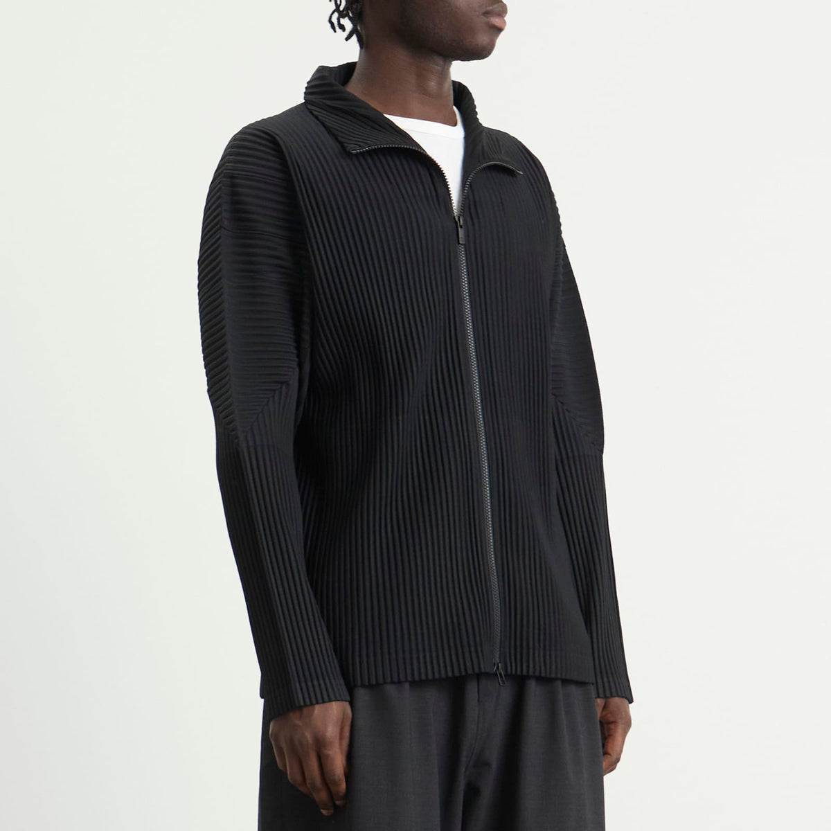 Homme Plissé Issey Miyake Pleat Zip Up Cardigan