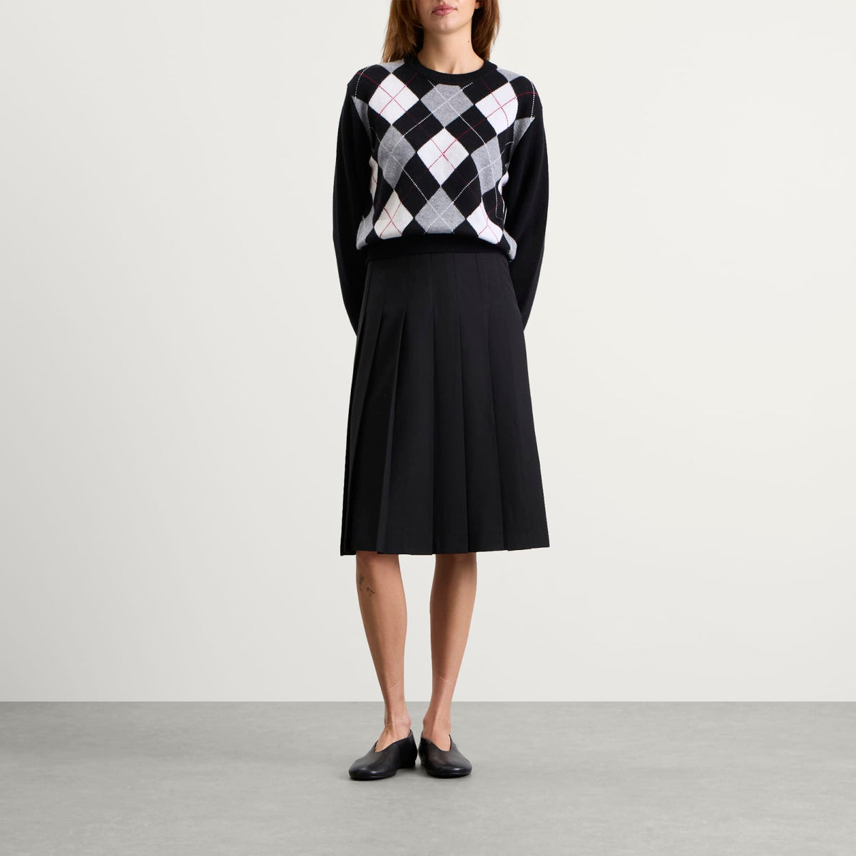 Dunst Argyle Crew Neck Sweater