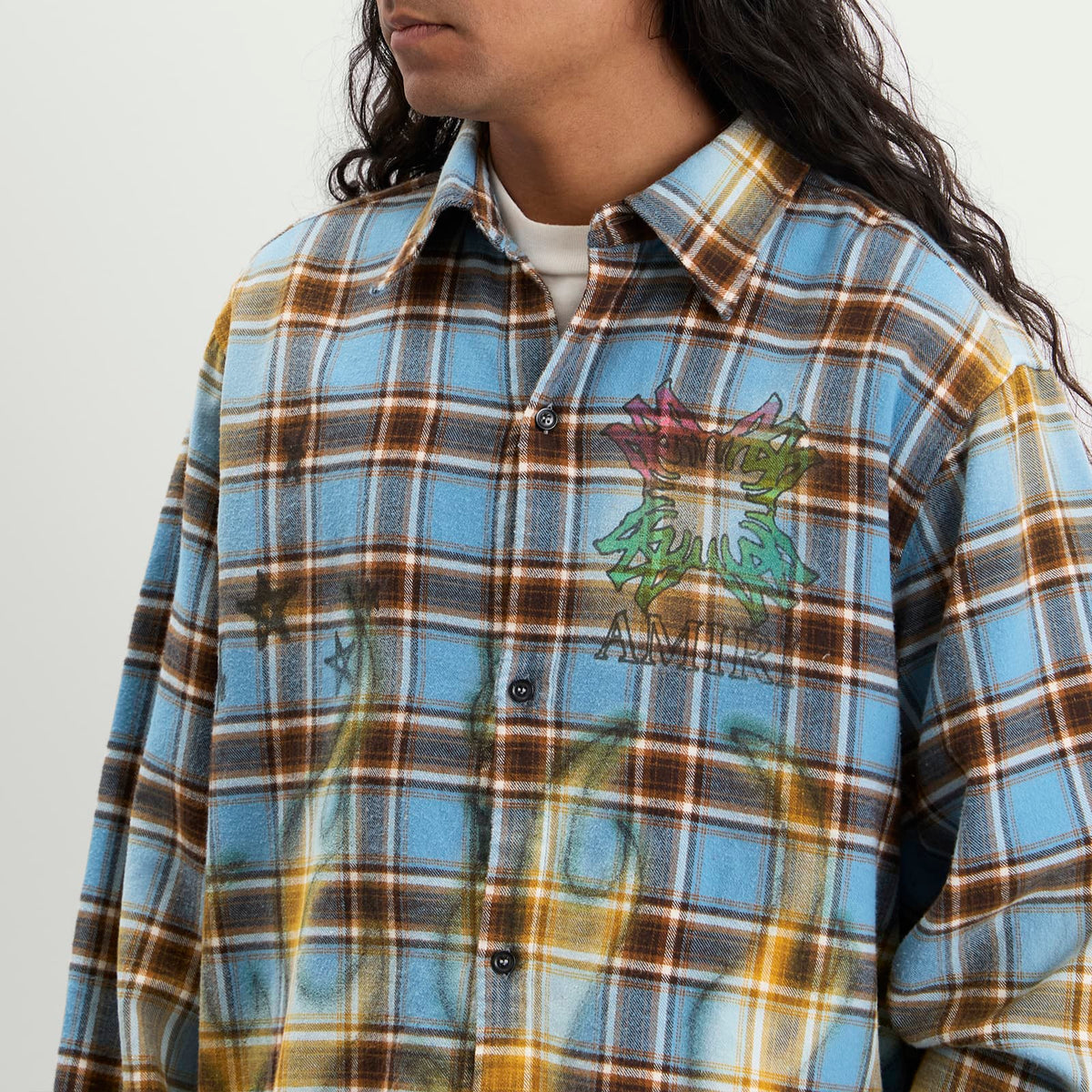 Amiri MA Quad Flames Flannel Shirt