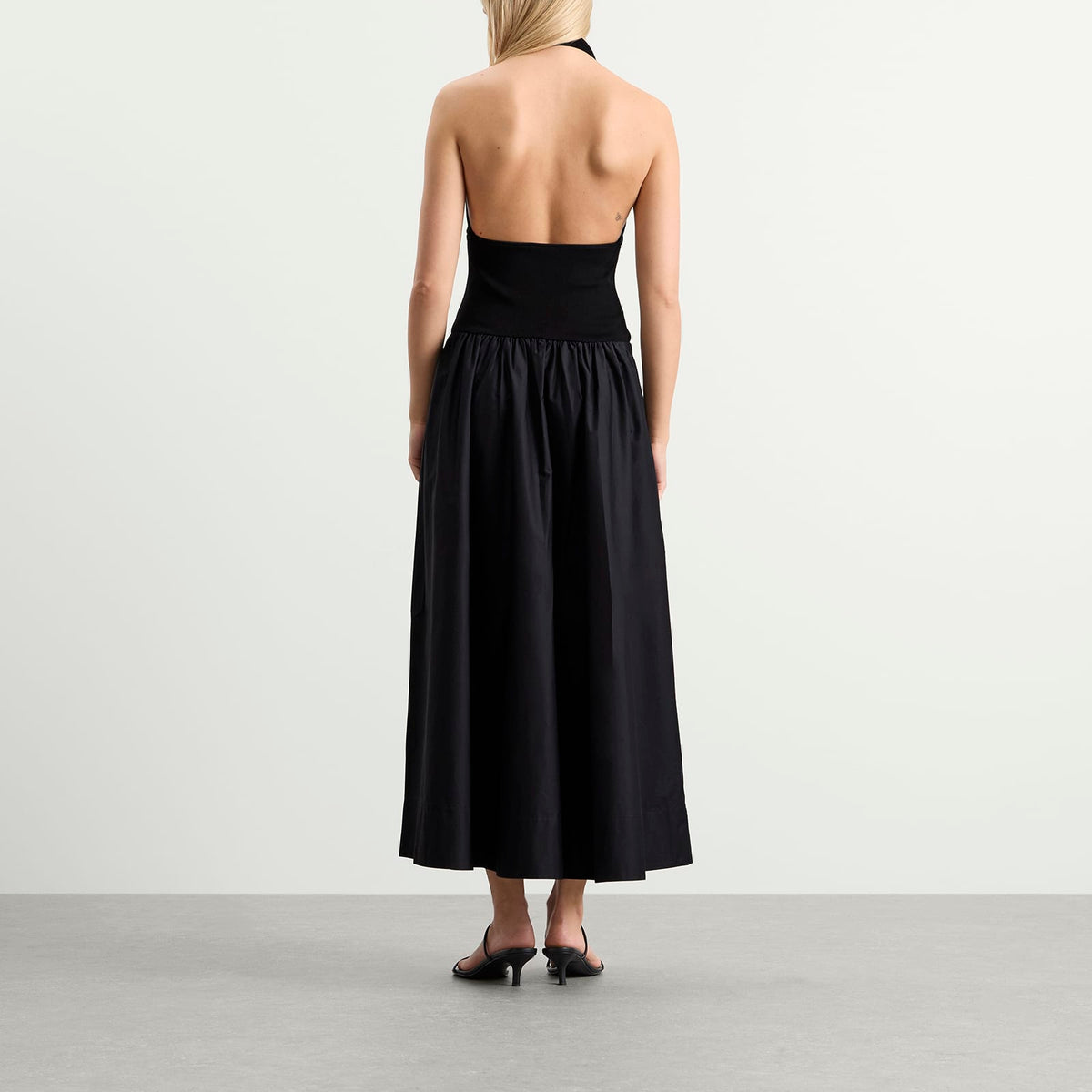 St. Agni Knit Halter Backless Dress