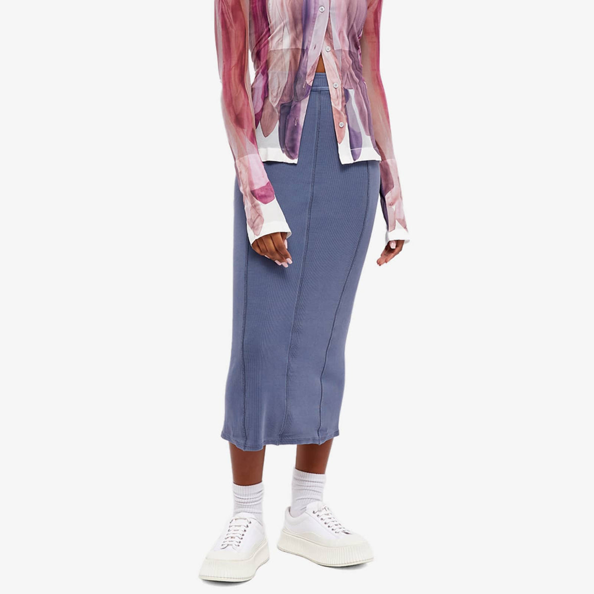 Acne Studios Etty Rib Midi Skirt