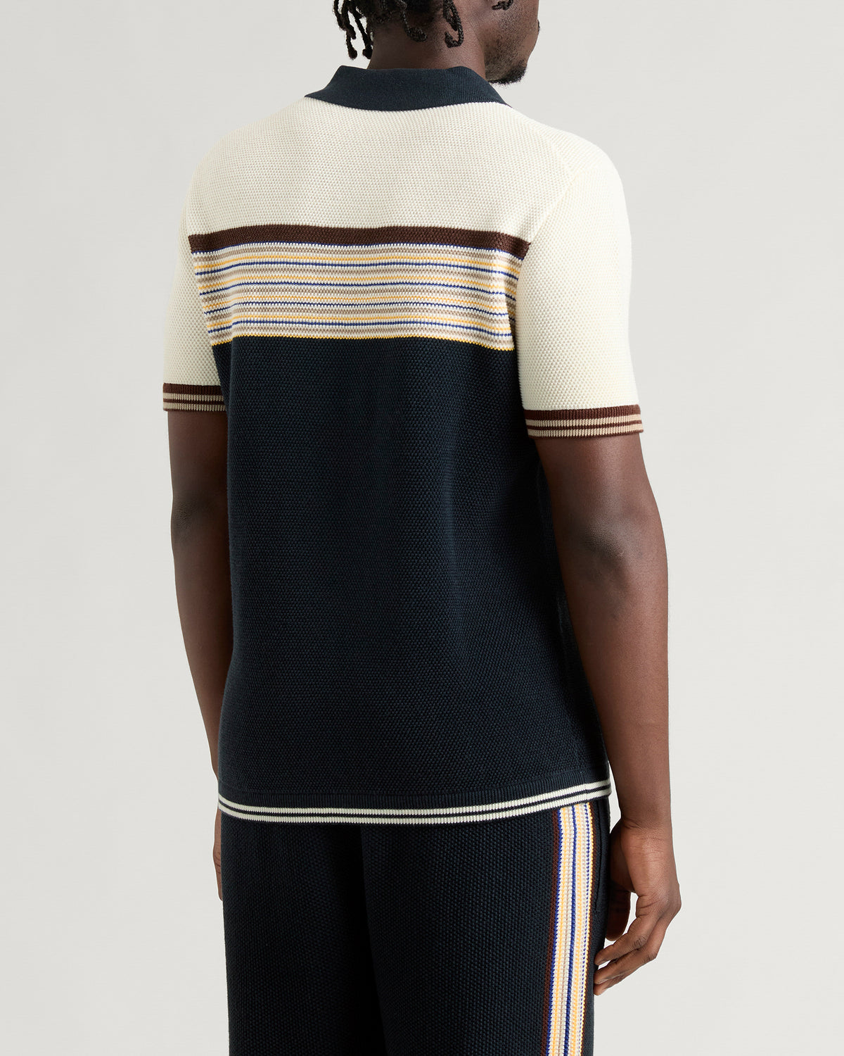 Casablanca Cafe Stripe Polo Shirt