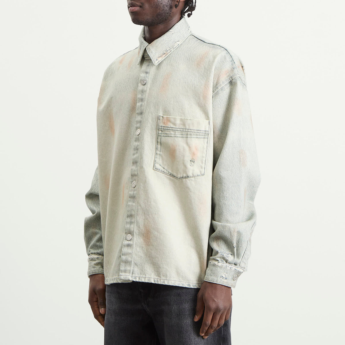 Won Hundred Maza Printed Denim Shirt