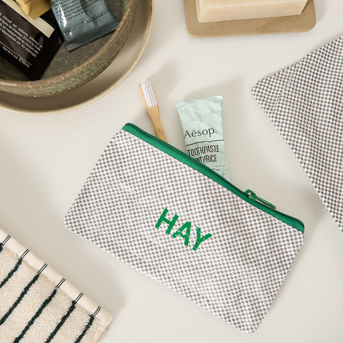 HAY Candy Mono Wash Bag - Flat Set of 3