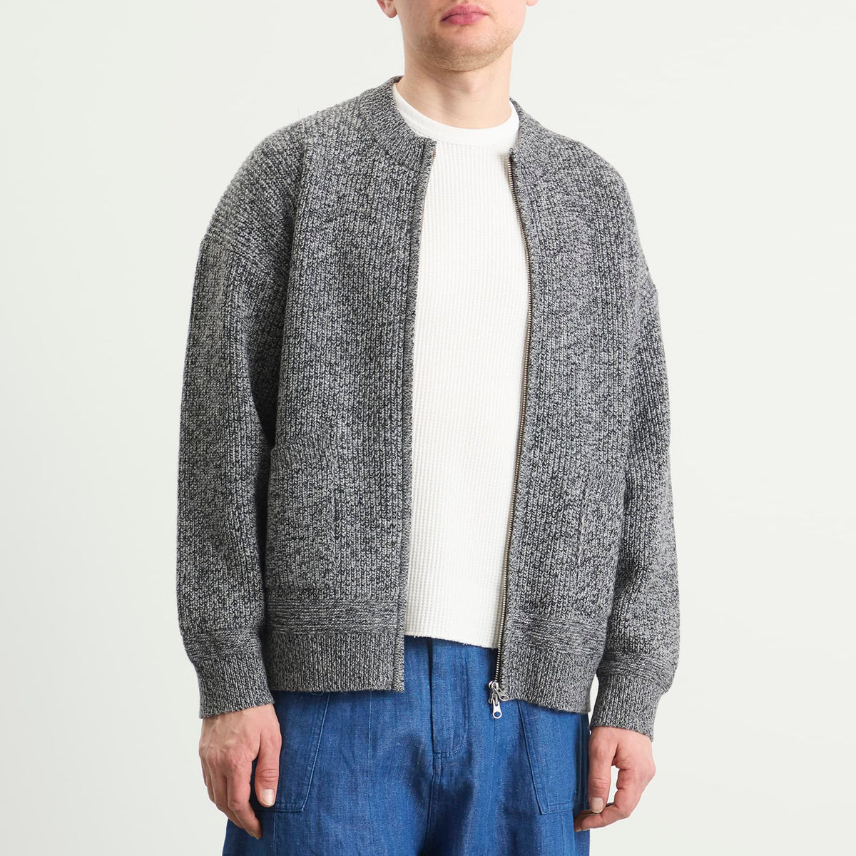 FrizmWORKS Tweed Wool Deck Zip Cardigan