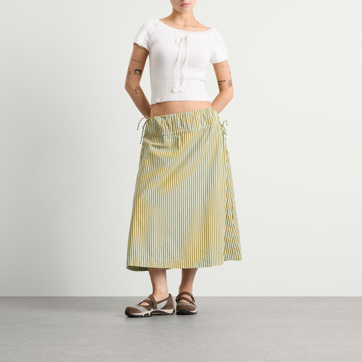 Damson Madder Caspia Volume Midi Skirt