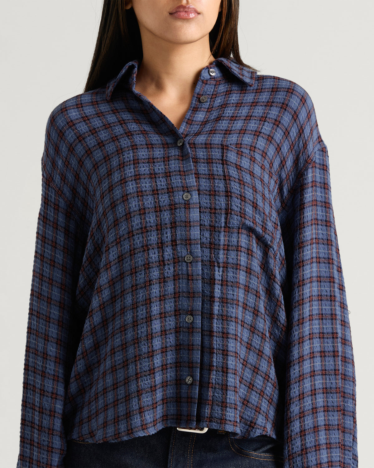 Good American Crinkle Easy Shirt