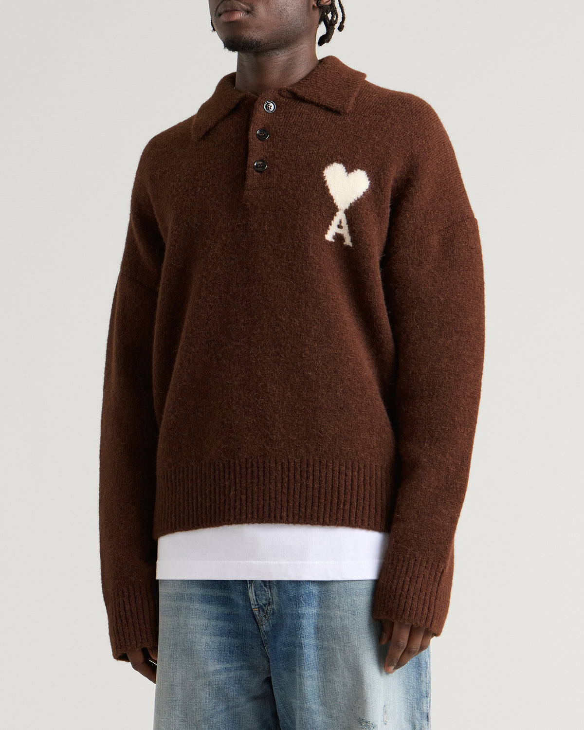 AMI Paris Contrasted ADC Polo