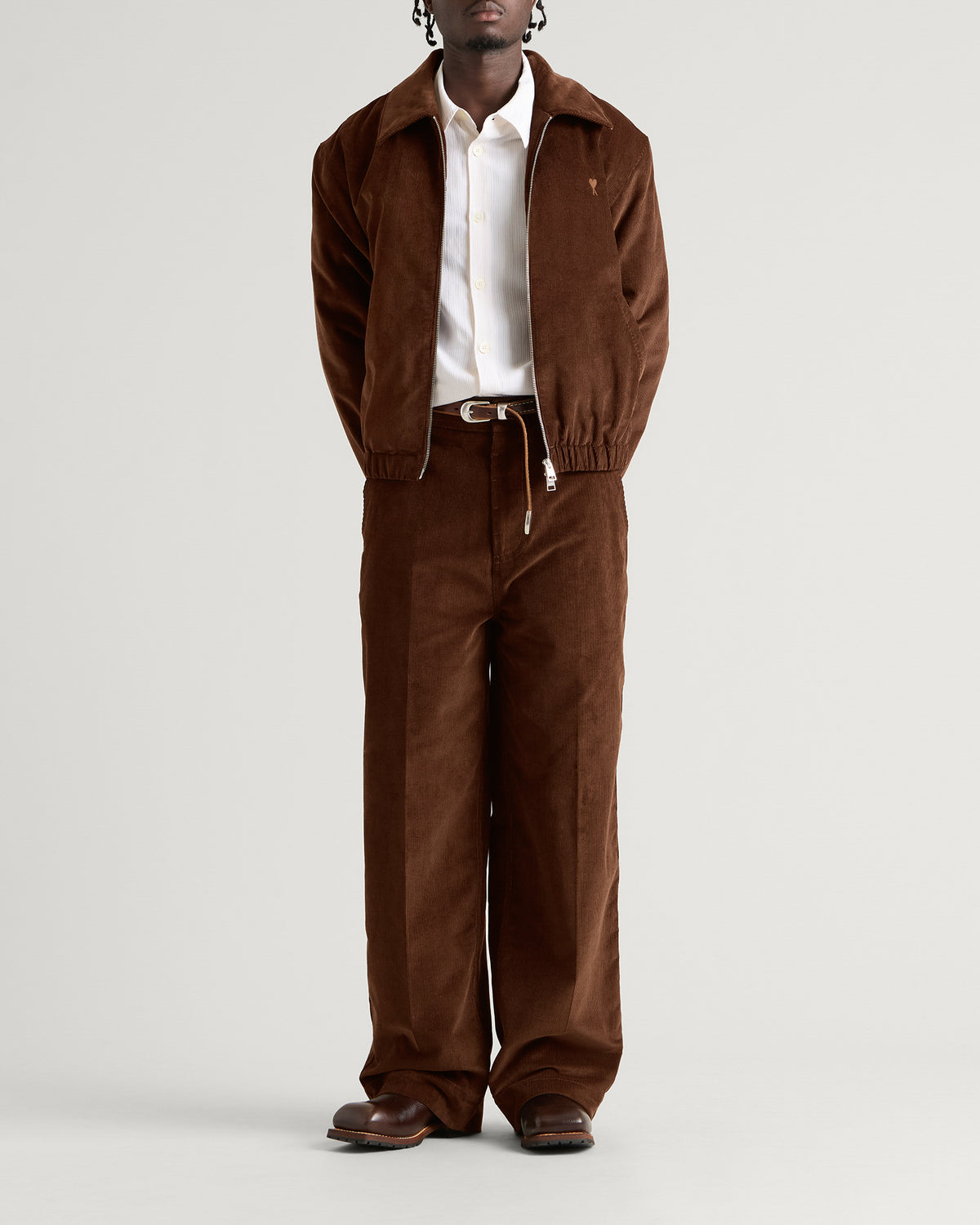 AMI Paris Fine Corduroy ADC Padded Zipped Jacket