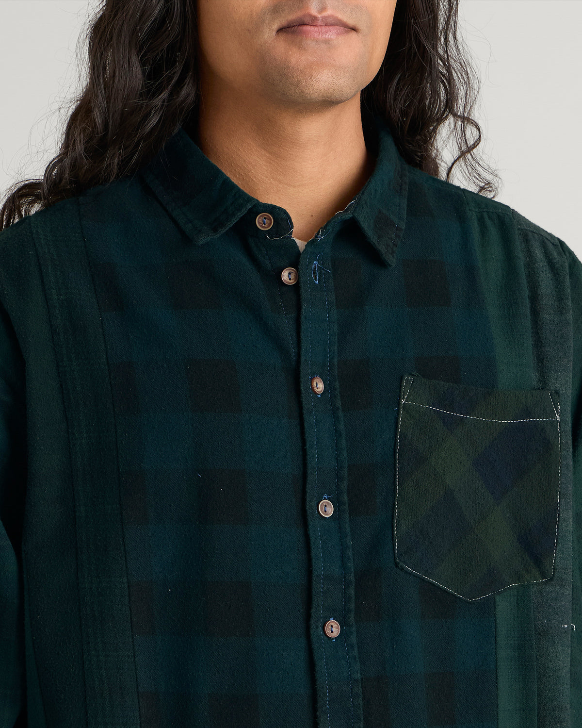 Needles 7 Cuts Overdyed Flannel Shirt
