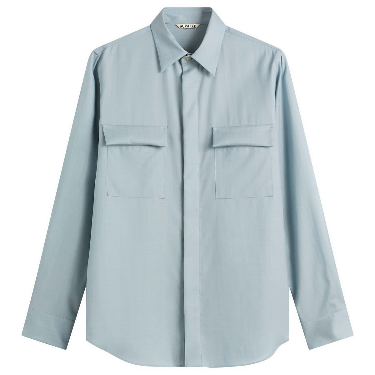 Auralee Wool Herringbone Overshirt