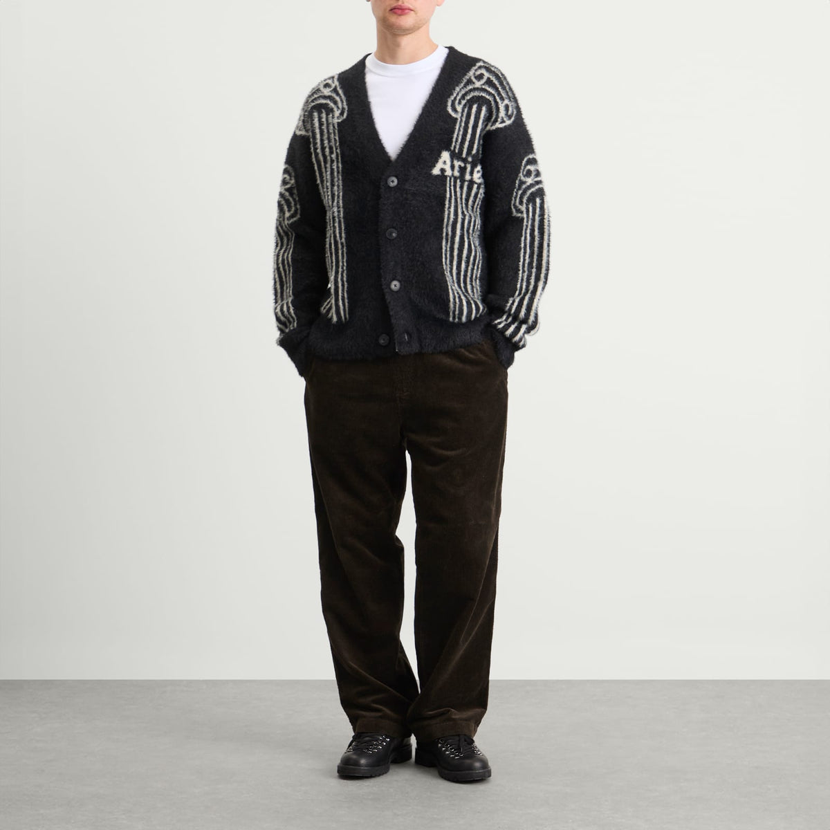 Aries Oversized Chenille Column Knit Cardigan