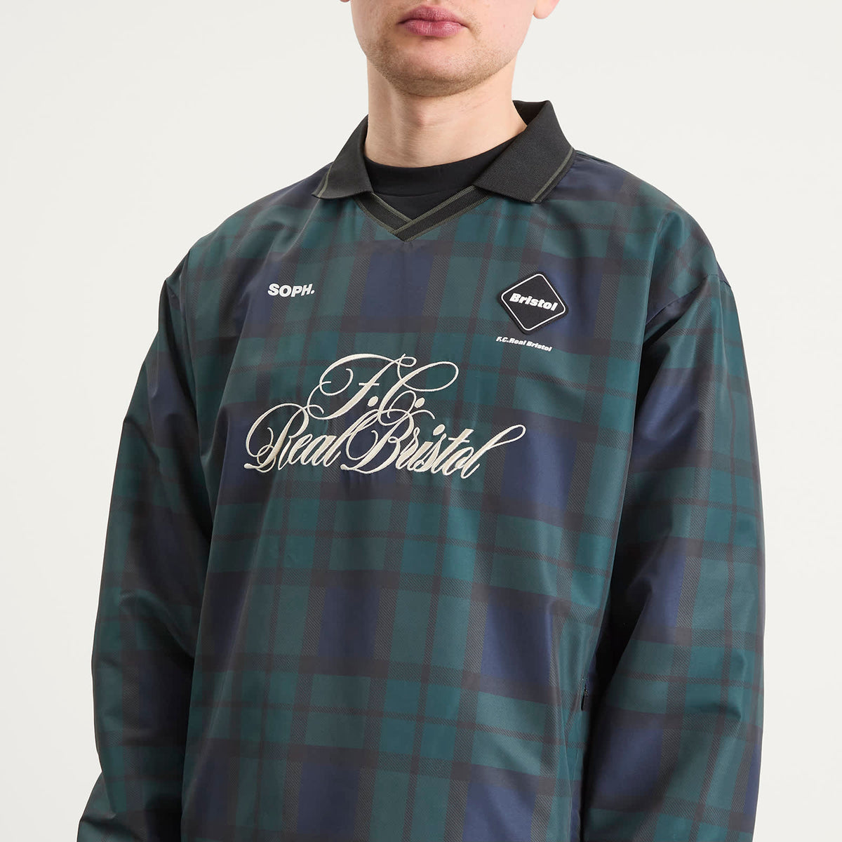 F.C. Real Bristol Plaid Practice Polo Collar Piste